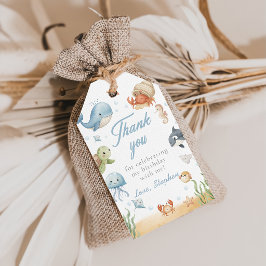 Under The Sea Ocean Animals Birthday Presentetikett