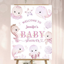 Under The Sea Ocean Baby Shower Flickas Välkomstsk