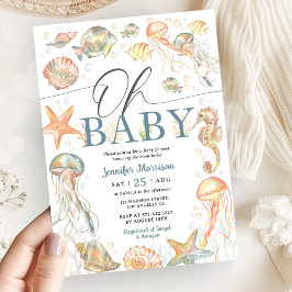 Under The Sea Ocean Baby Shower Gender Neutral Inbjudningar