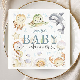 Under The Sea Ocean Baby Shower Gender Neutral Pappersservett