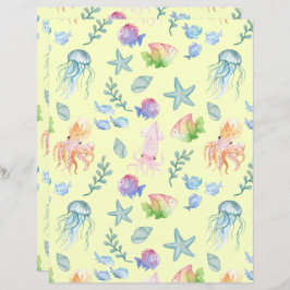 Under the Sea Scrapbook Paper in Yellow