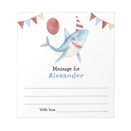 Under the sea Shark birthday time capsule message Anteckningsblock