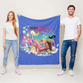 Under The Sea Siren Havslila Turkos Fleecefilt