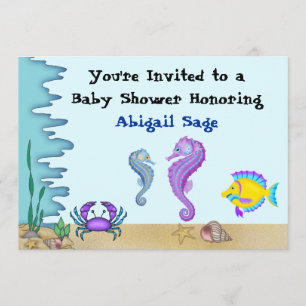 Under the Sea Sjöstjärna Baby Shower Inbjudningar
