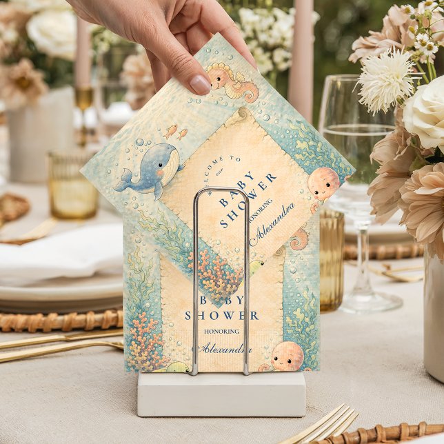 Under the Sea Storybook Baby Shower Pappersservett (Skapare uppladdad)