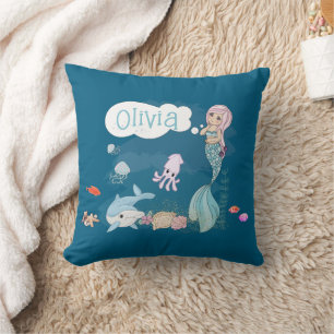 Under the Sea Sweet Mermaid Personlig Kudde