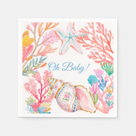 Under the Sea Watercolor Baby Shower  Pappersservett