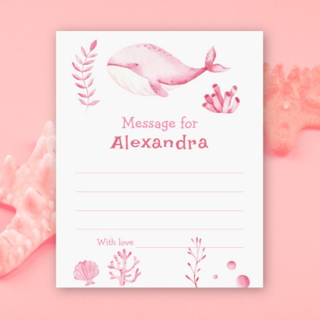 Under the sea Whale birthday time capsule message (Skapare uppladdad)