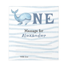 Under the sea Whale birthday time capsule message Anteckningsblock