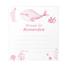 Under the sea Whale birthday time capsule message Anteckningsblock