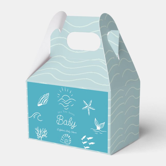 Under the Sea You Soon Blue Baby Shower Presentaskar (Framsidan Sidan)