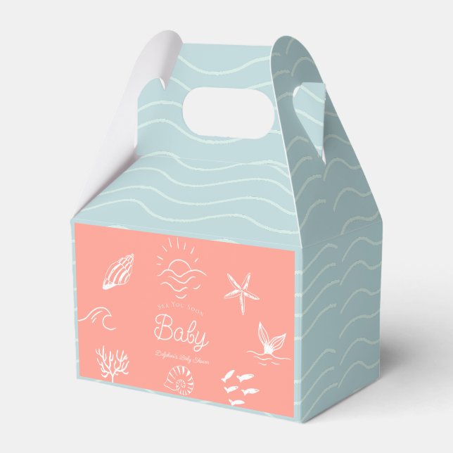 Under the Sea You Soon Pink Girl Baby Shower Presentaskar (Framsidan Sidan)
