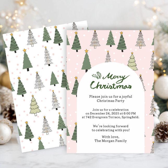 Under the Snowy Trees – Christmas Party Inbjudningar (Skapare uppladdad)
