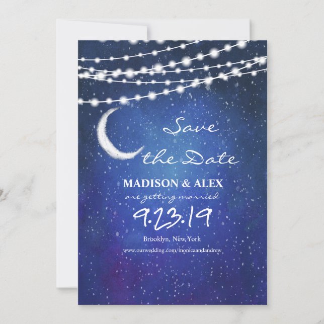 Under the Stars Save the Date-inbjudan Inbjudningar (Framsida)