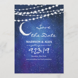 Under the Stars Save the Date-inbjudan Inbjudningar