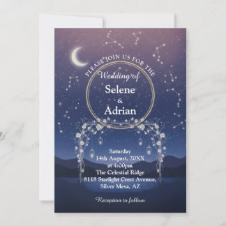 Under the Stars Wedding Invitation Inbjudningar
