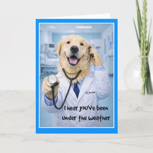 Under the Weather Get Well Card  ST-2 Kort (Framsida)