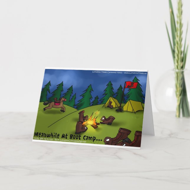 Under tiden @ Boot Camp Funny Tees Cards Gifts OTC Kort (Framsida)