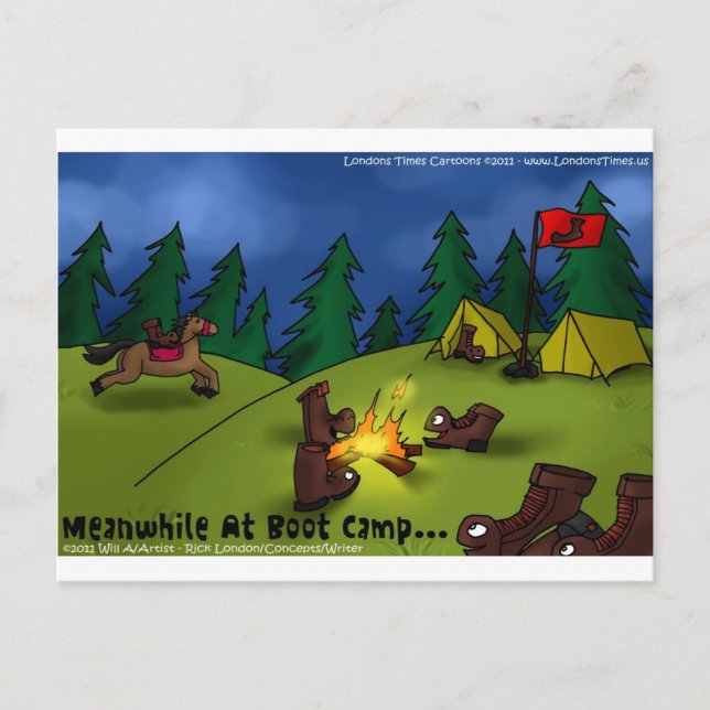 Under tiden @ Boot Camp Roliga T-shirts Kort Prese (Framsida)