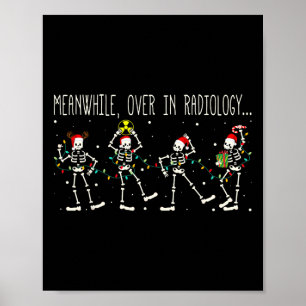 Under tiden över i Radiology Julafton Light jul R Poster