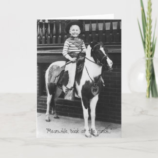 "Under tiden, tillbaka på ranchen..." Kort
