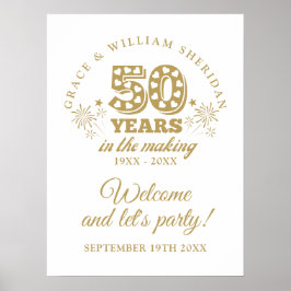 Under Tillverkning 50-årsjubileum Välkomstskylt Poster