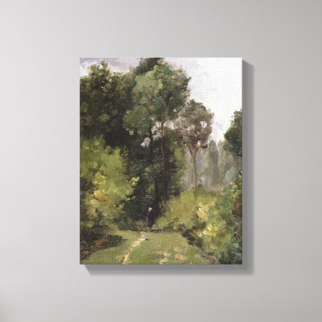 Under Träd, 1864 (olja ombord) Canvastryck (Framsida)