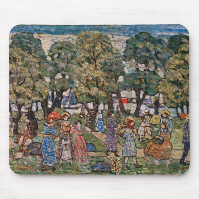Under Träd av Maurice Prendergast, Fine Art Musmatta (Framsidan)