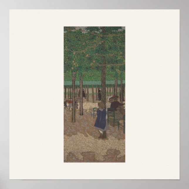 Under träden av Manet - Fyrkantig affisch (Framsidan)