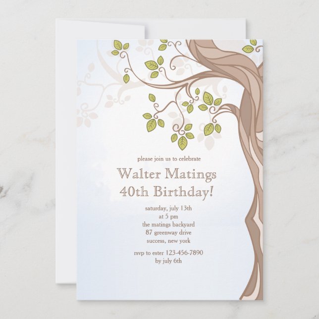 Under trädinbjudan inbjudningar (Framsida)