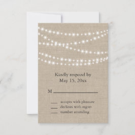 Under Twinkle Ljus på Burlap OSA Inbjudningar