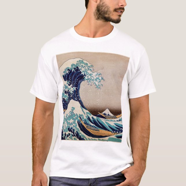Under underbaren vinka av Kanagawa Tee Shirt (Framsida)