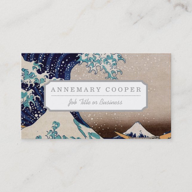 Under underbaren vinka av Kanagawa Visitkort (Framsida)