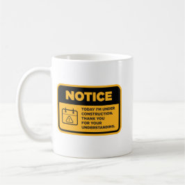 Under uppbyggnad kaffemugg
