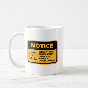 Under uppbyggnad kaffemugg