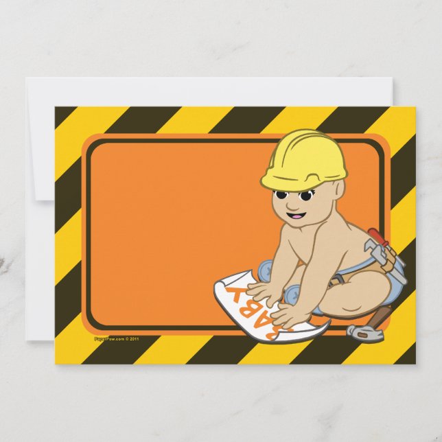 Under uppförande av inbjudningar till babyskor (Framsida)