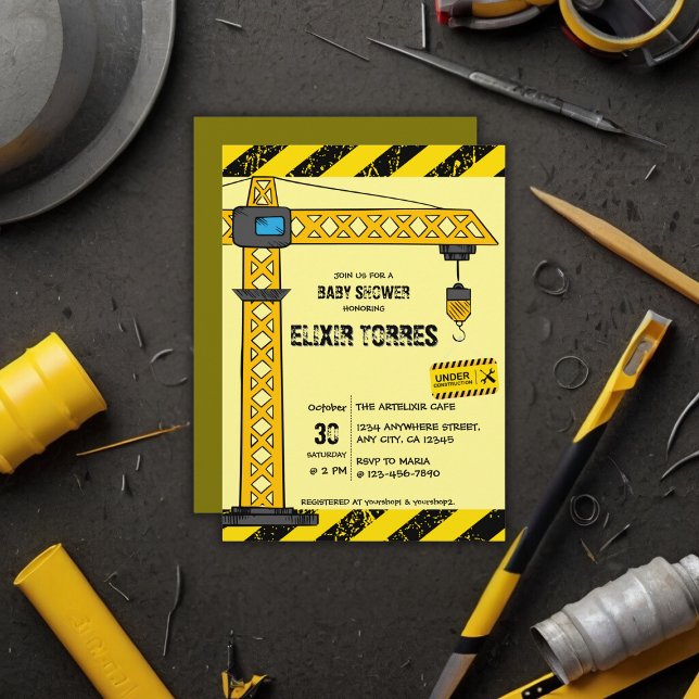 Under uppförandet av Torn är babydusch Inbjudningar (Skapare uppladdad)