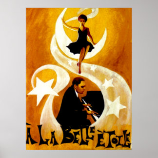 Under vackra stjärnor på Canvas Poster