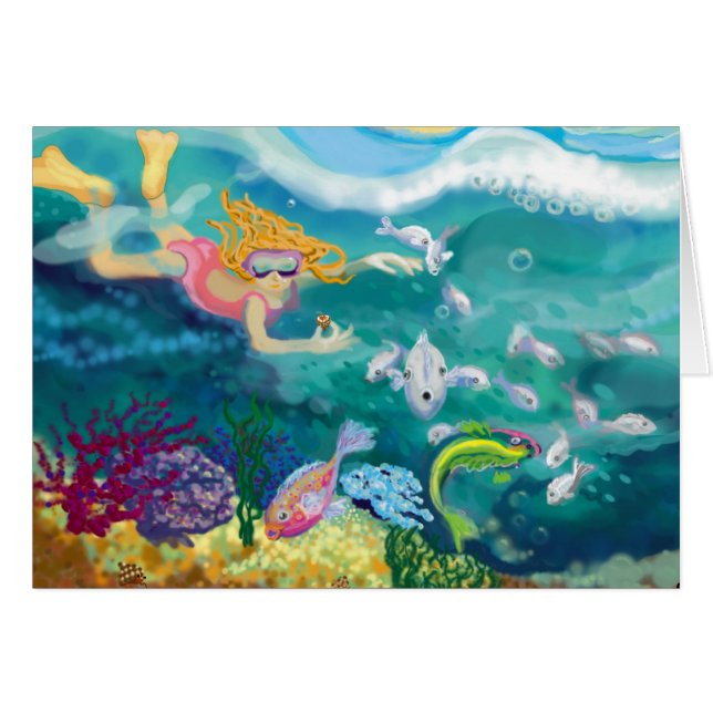 Under vågar hälsningskort (Framsidan Horizontal)