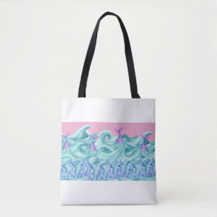 Under Vågar - Sjöjungfru Svan - Tote Bag Tygkasse