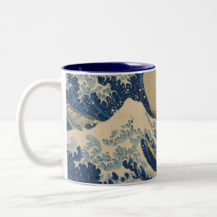 Under vågen av Kanagawa - Katsushika Hokusai Två-Tonad Mugg