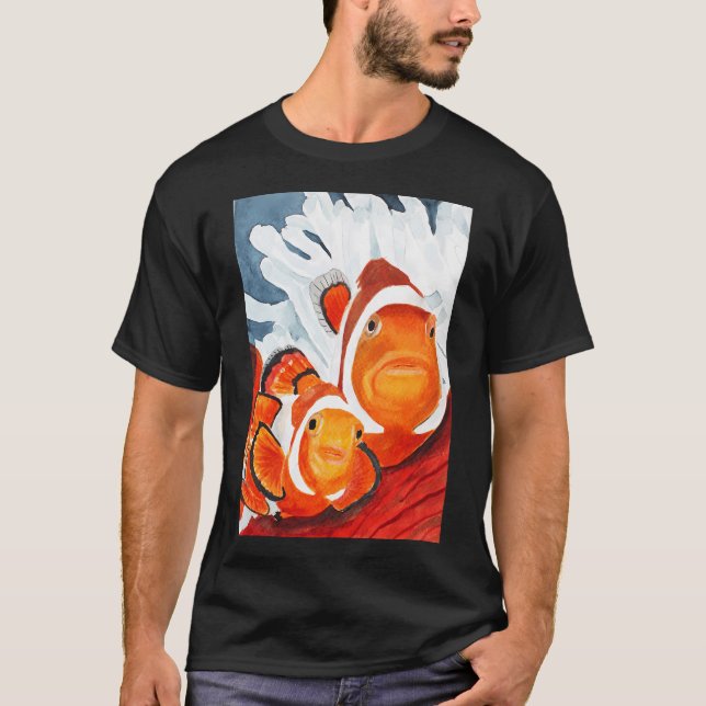 Under vågorna – clownfisk och havsanemon t shirt (Framsida)