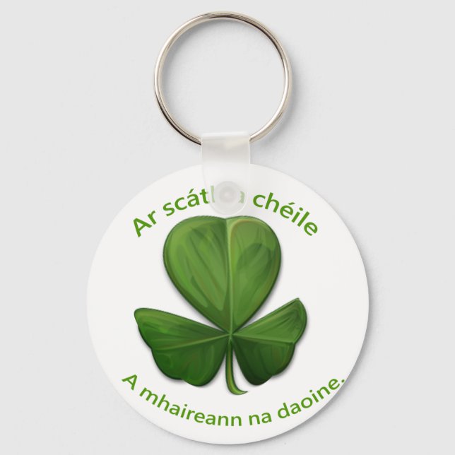 Under varandras tak överlever människor nyckelring (Framsida)