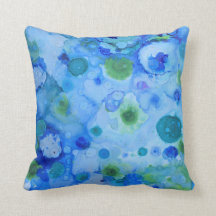 'Under Vatten' blå och grönt kudde