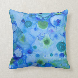 'Under Vatten' blå och grönt kudde