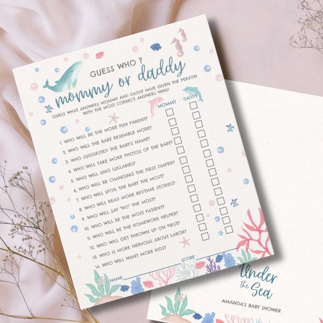 Under Vatten Mamma eller Baby Shower Games (Skapare uppladdad)