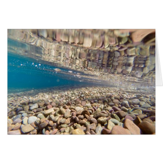 Under vatten på sjön McDonald Hälsningskort (Framsidan Horizontal)