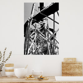 Under Vattentubens Rutschbana // Svart och Vitt Poster