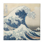 Under vinka av Kanagawa Kakelplatta<br><div class="desc">Under vinka av Kanagawa vid Hokusai © avbildar Bridgeman</div>