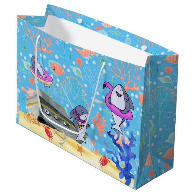 Under Water Deep Sea Shark Party Time Kids (Framsidan Vinklad)